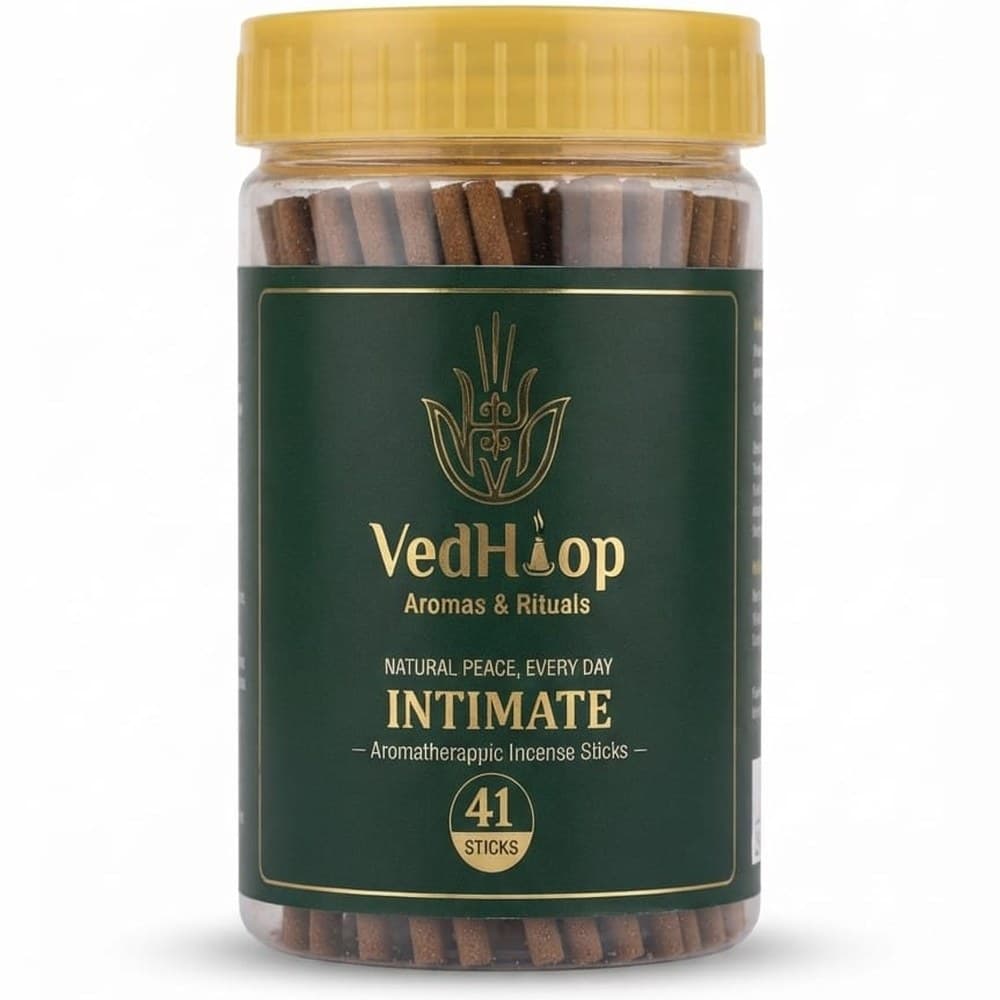 VedHoop Intimate Dhoop Sticks jar (41 bambooless dhoop sticks)