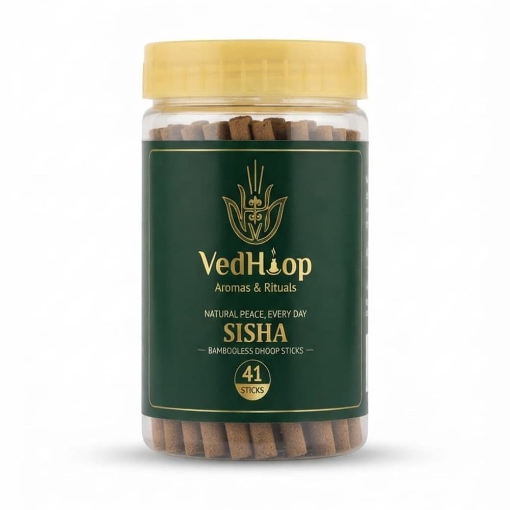 VedHoop Sisha Dhoop Sticks jar (41 bambooless dhoop sticks)